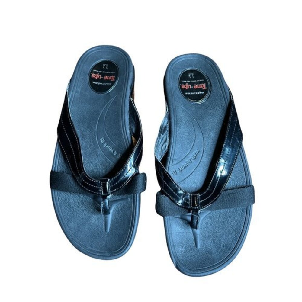 Skechers tone-ups, tone up while you walk black size 11